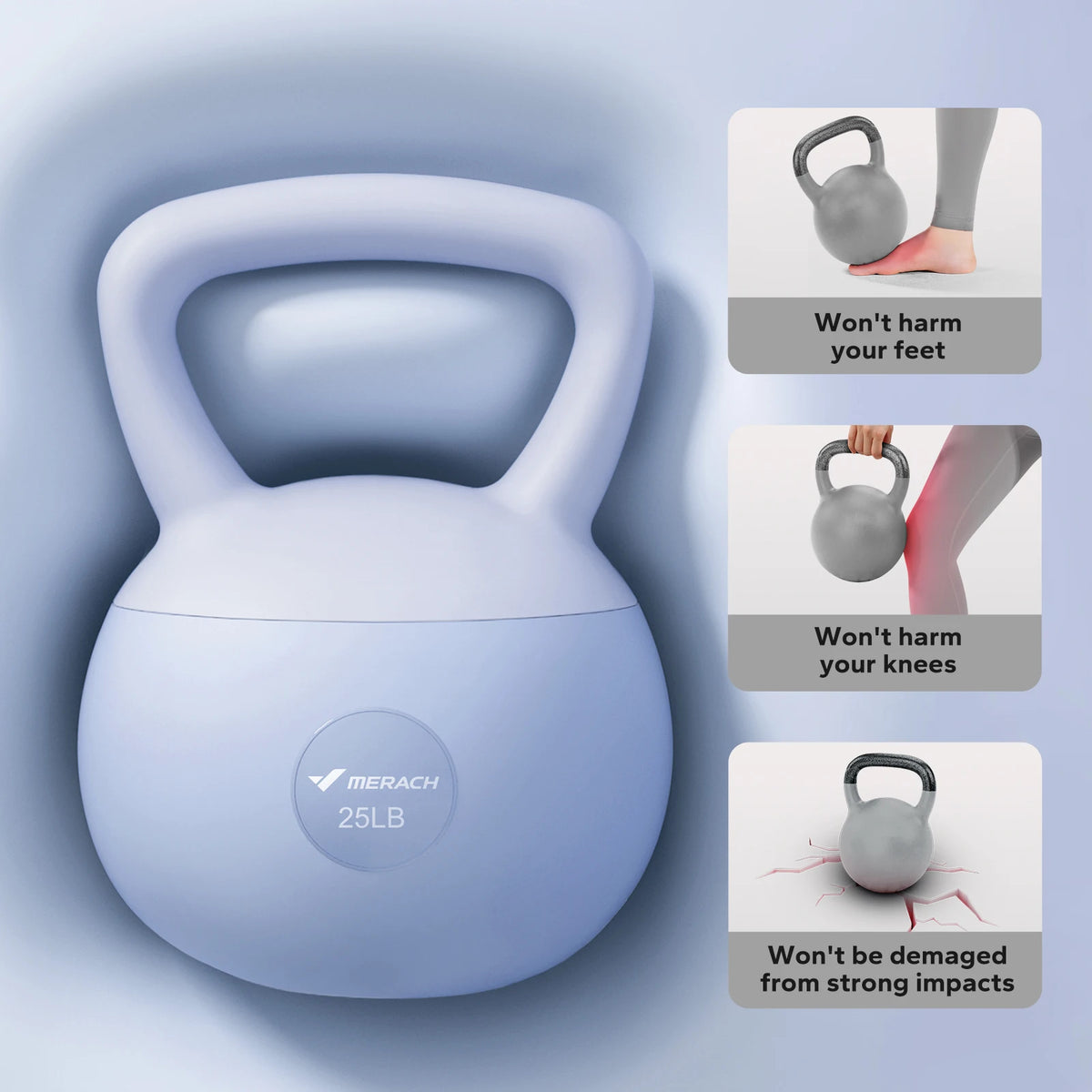 MERACH Soft Kettlebell For Quiet Home Gym Workouts
