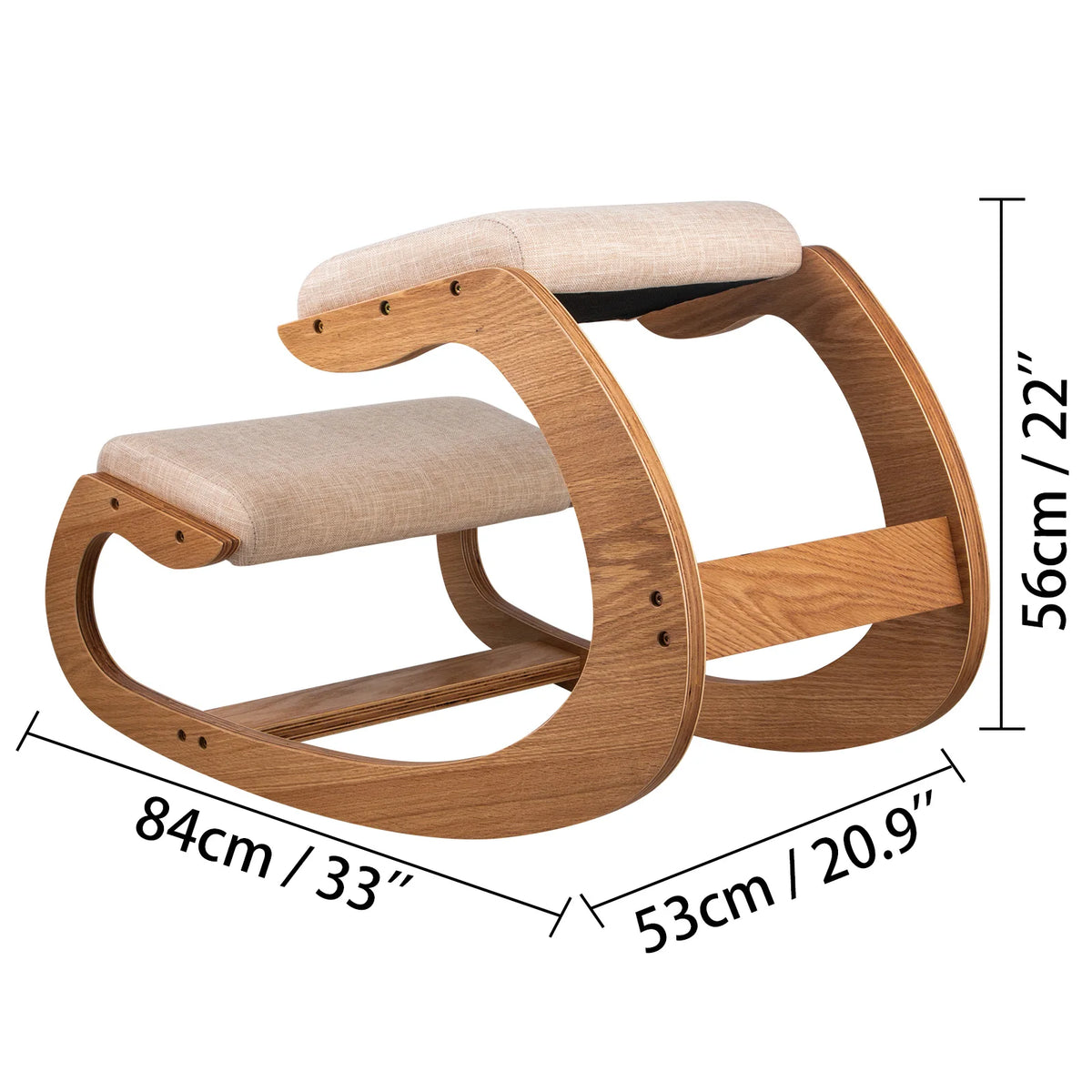 SucceBuy Ergonomic Kneeling Chair With Thick Cushion For Better Posture
