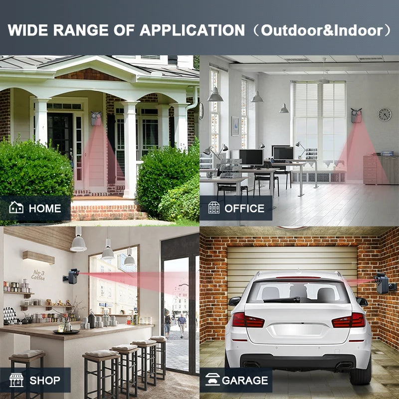 HTZSAFE Wireless Driveway Motion Sensor Security Alarm System