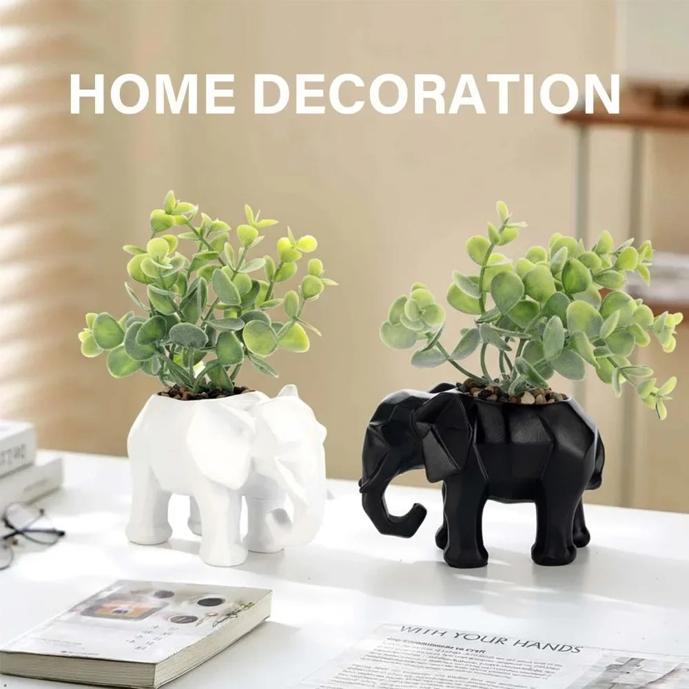2Pack Artificial Plants with Pot Small Mini Plants Artificial Decoration Artificial Potted Plants Small Mini Plants Artificial Set Plants for Home Decor with Pot Artificial Eucalyptus Potted Plant Mini Artificial Potted Plant