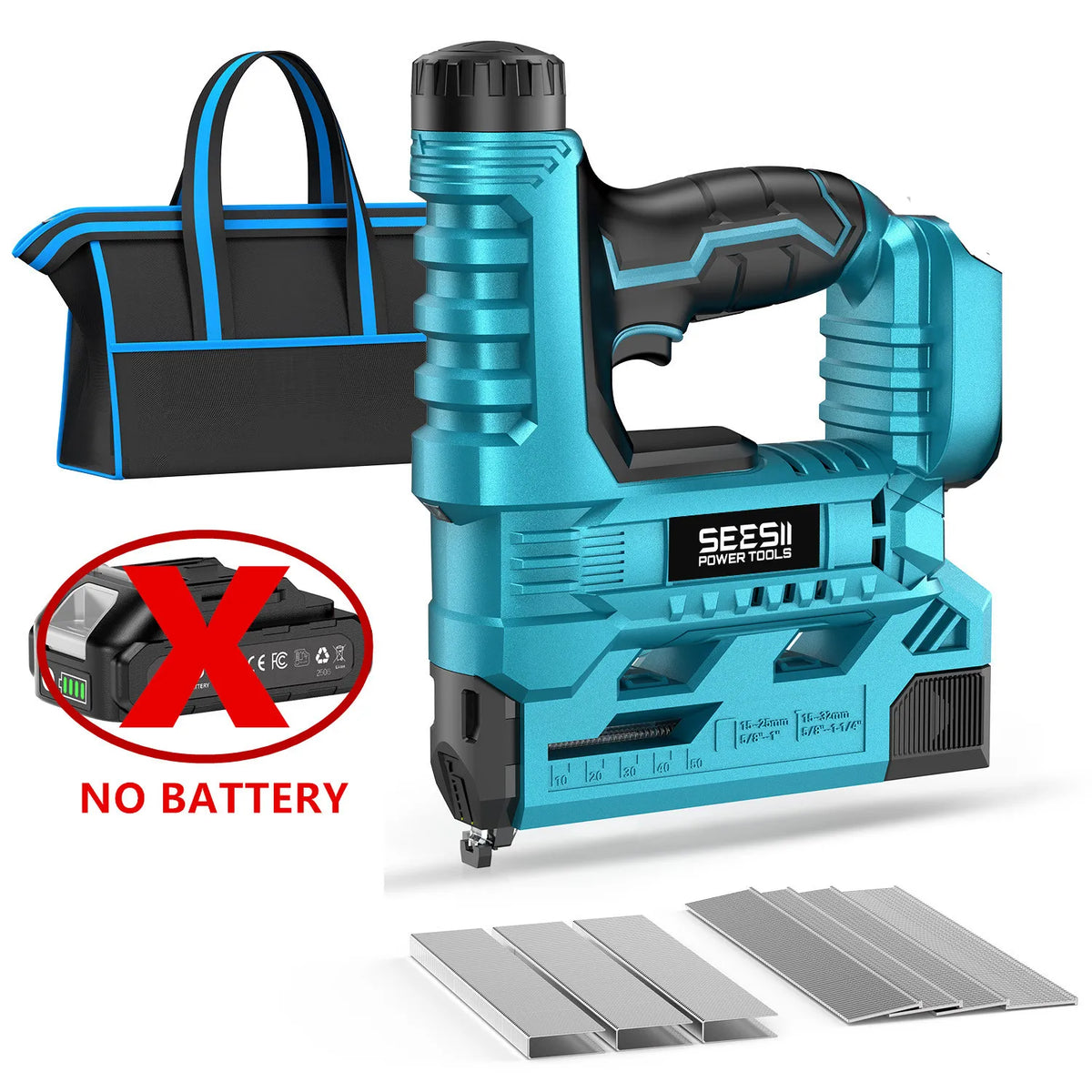 Seesii Cordless Brad Nailer and Stapler for Furniture and Woodworking
