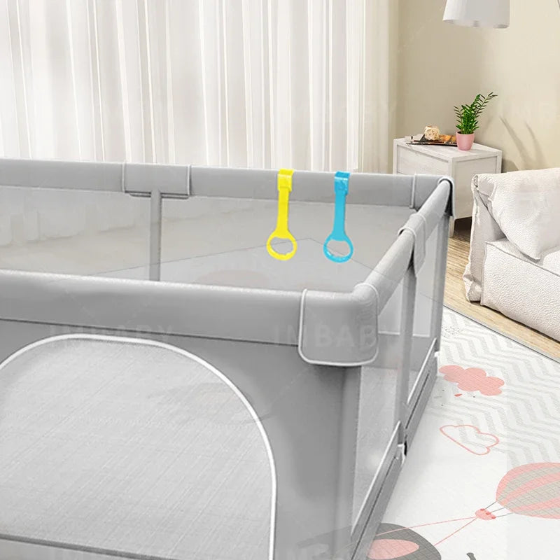IMBABY Baby Playpen Safety Fence With Pull Ring Ball Pit