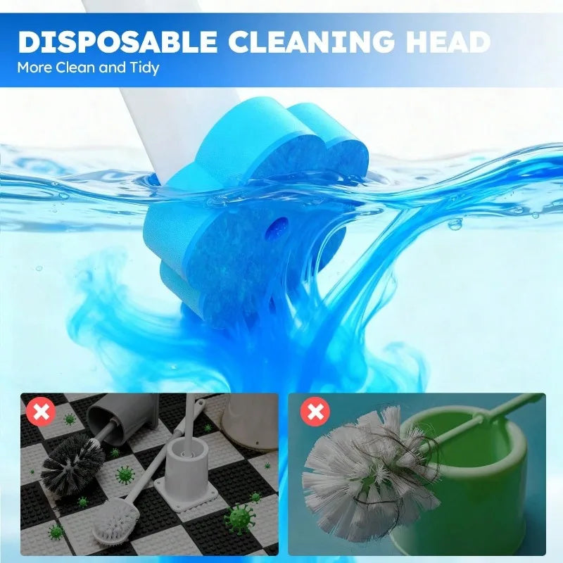 Automatic Toilet Wand Cleaning Kit With Disposable Refill Heads