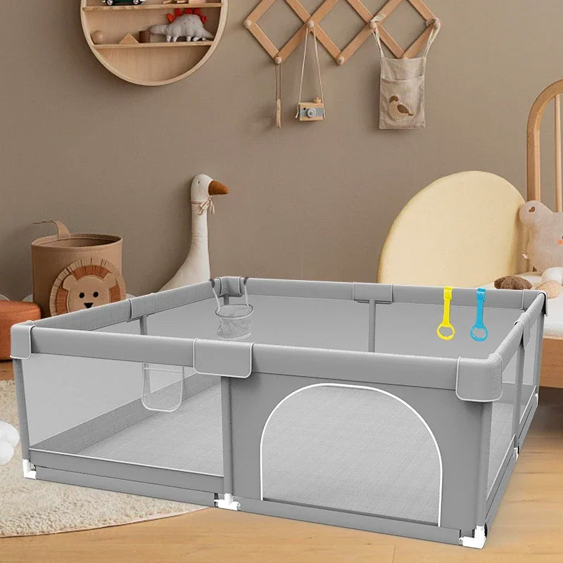 IMBABY Baby Playpen Safety Fence With Pull Ring Ball Pit