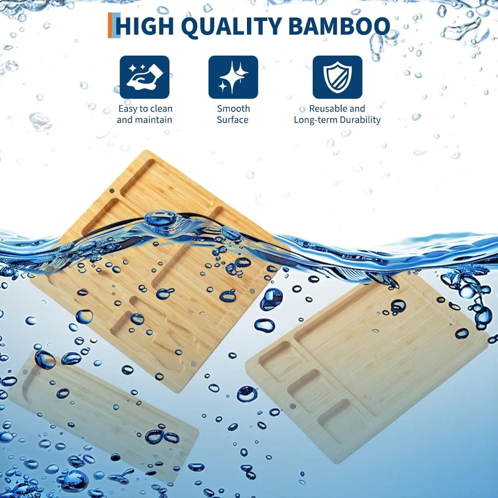 Bamboo Cheese Board Set With Serving Fork And Scoop