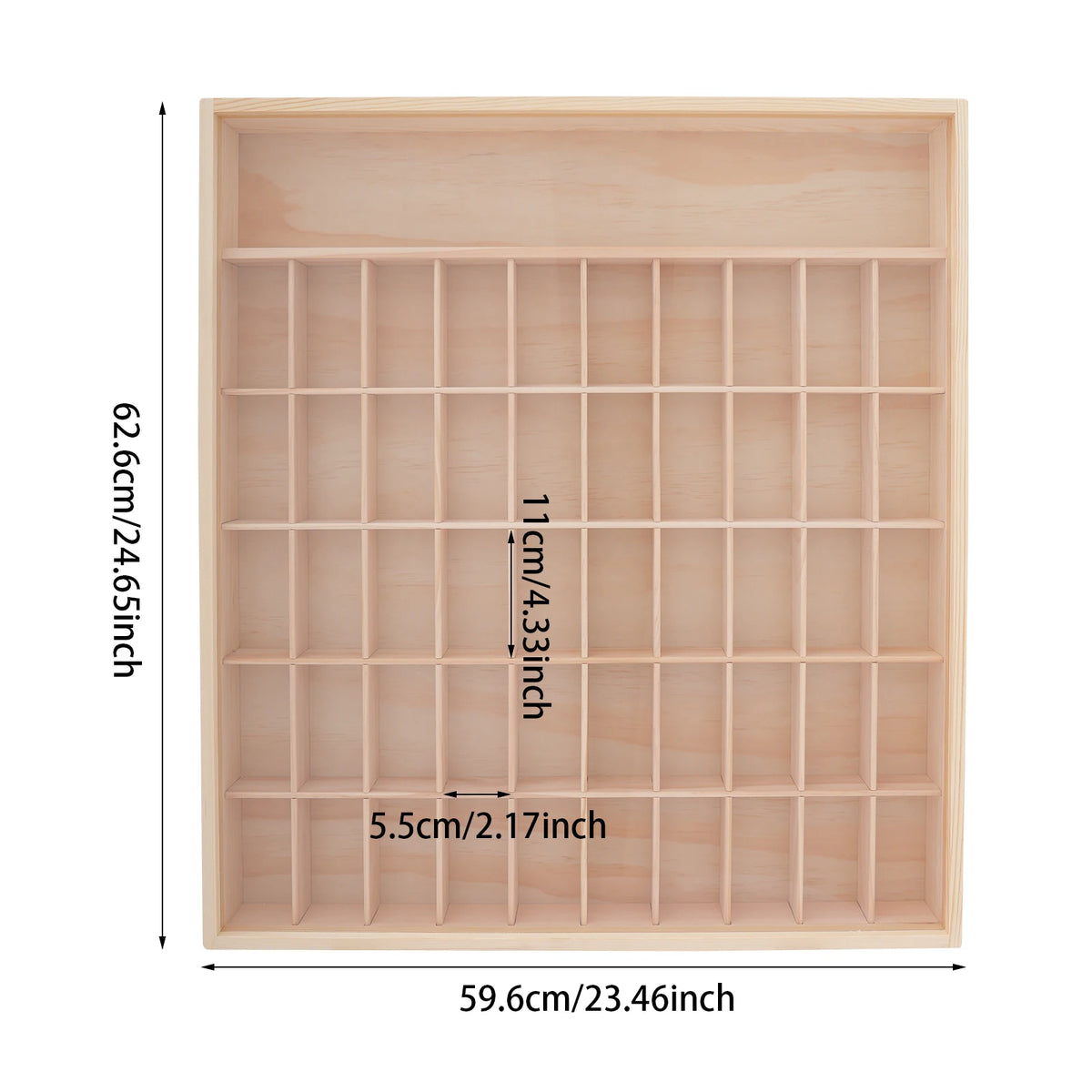Bymaocar Wooden Figure Display Case With Acrylic Door And Compartments
