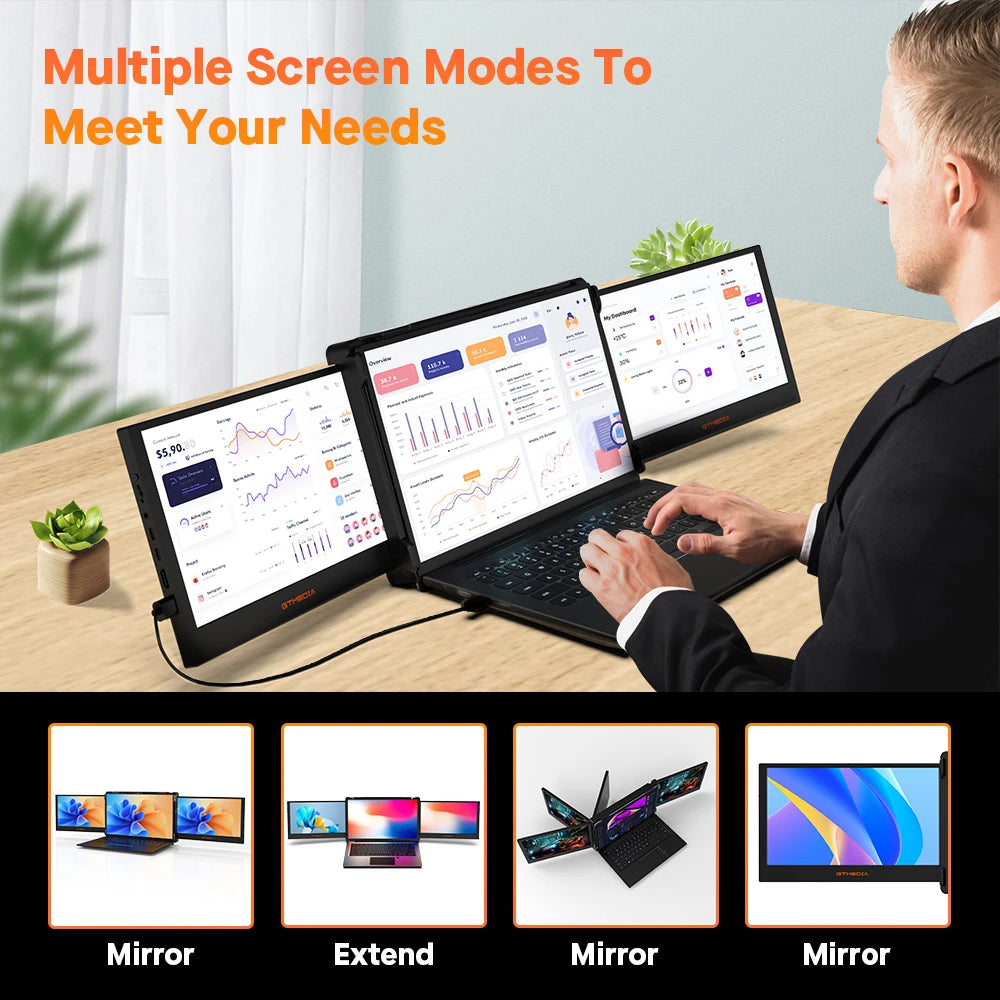 ECAMD Portable Laptop Monitor Extender With Full HD Display