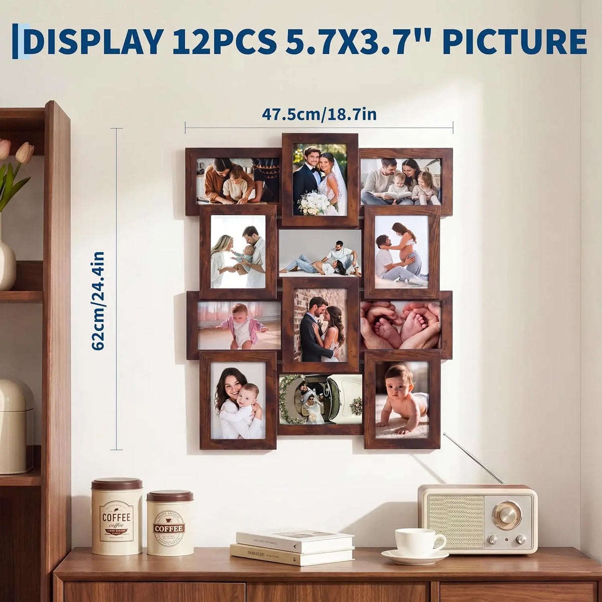 Collage Picture Frame Set for Wall Decor and Home Display