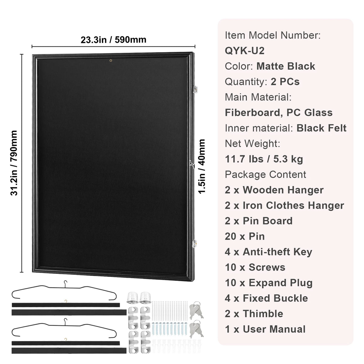 SucceBuy Lockable Jersey Sports Card Display Frame With UV Protection