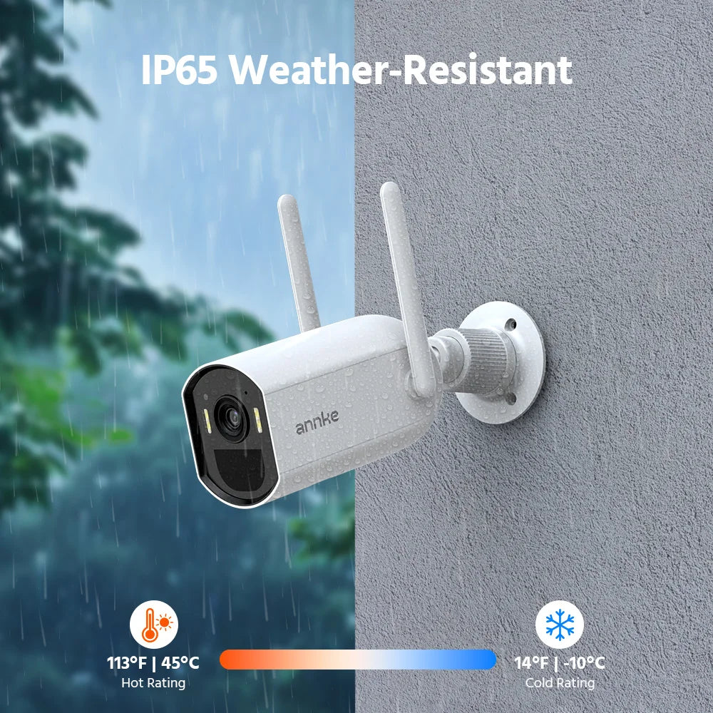 ANNKE 4MP Solar Security Cameras 16CH NVR 4/6/8/12 PCS WiFi Camera Wireless PIR Night Vision WiFi 6 + Bluetooth Connect 4MM Outdoor wifi camera