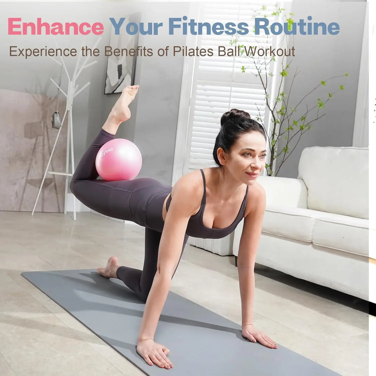 Kisnbld Mini Pilates Ball for Yoga Fitness and Core Workouts