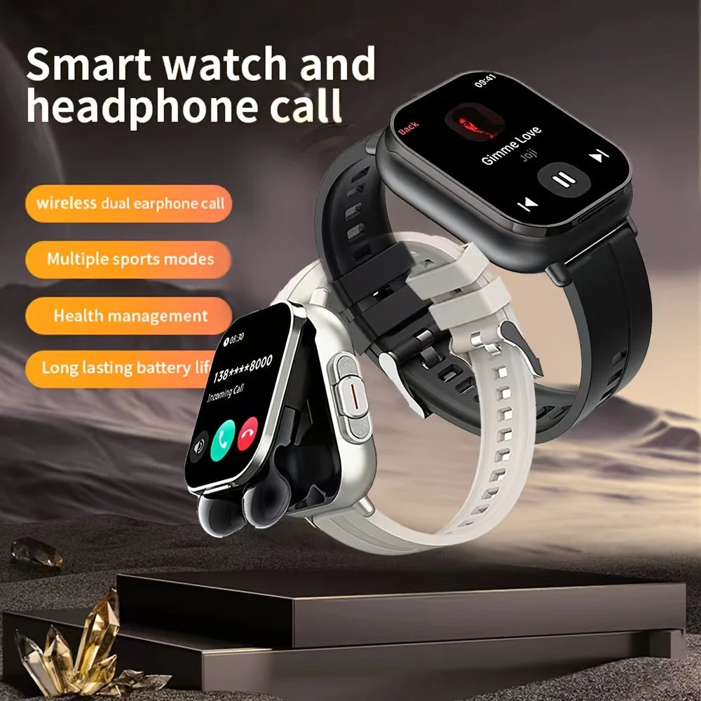 2-In-1 Smartwatch With Wireless Earbuds And Calling Features