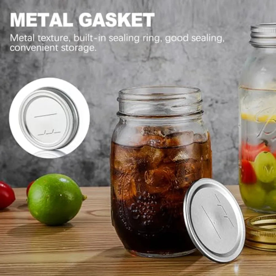 Airtight Leakproof Canning Jar Lids for Ball and Kerr Jars