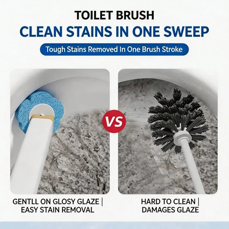 Automatic Toilet Wand Cleaning Kit With Disposable Refill Heads