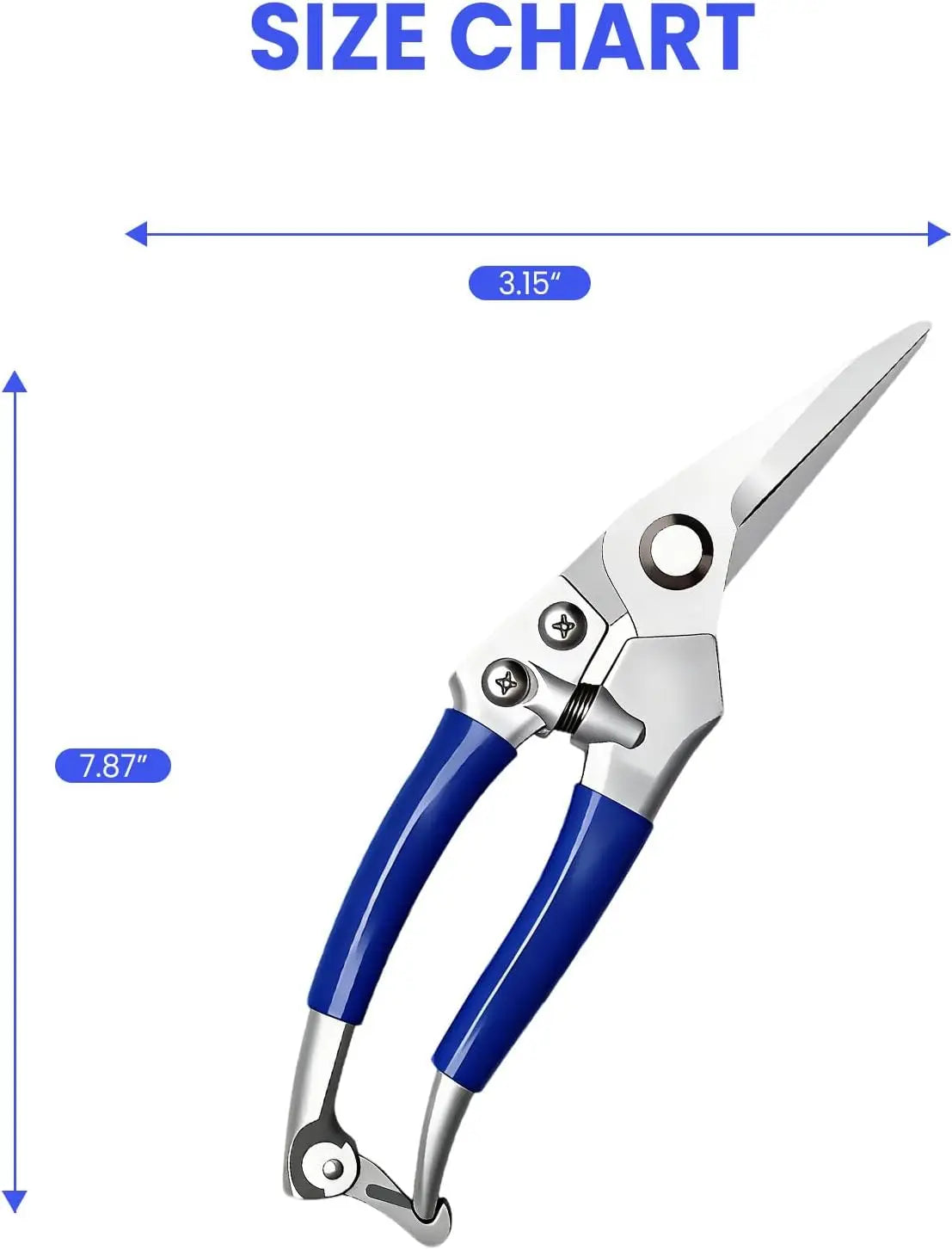 Tacleekii 2-Pack Stainless Steel Bypass Pruning Shears Ergonomic Garden Shears for Branch, Shrub, Vine & Indoor Plant Trimming, Flower Arranging – 8x20cm