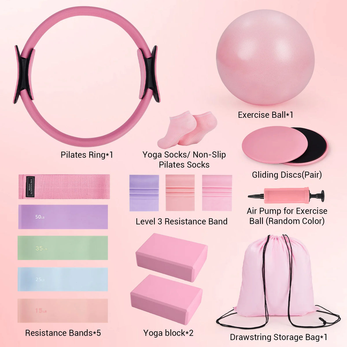 GAOMON Pilates Ring Kit for Full Body Home Workouts