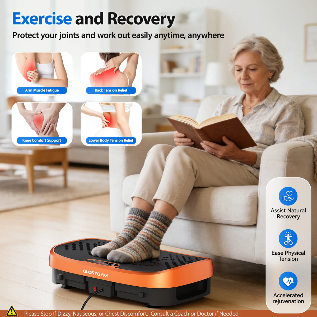 Vibration Plate Exercise Machine For Whole Body Fitness And Balance