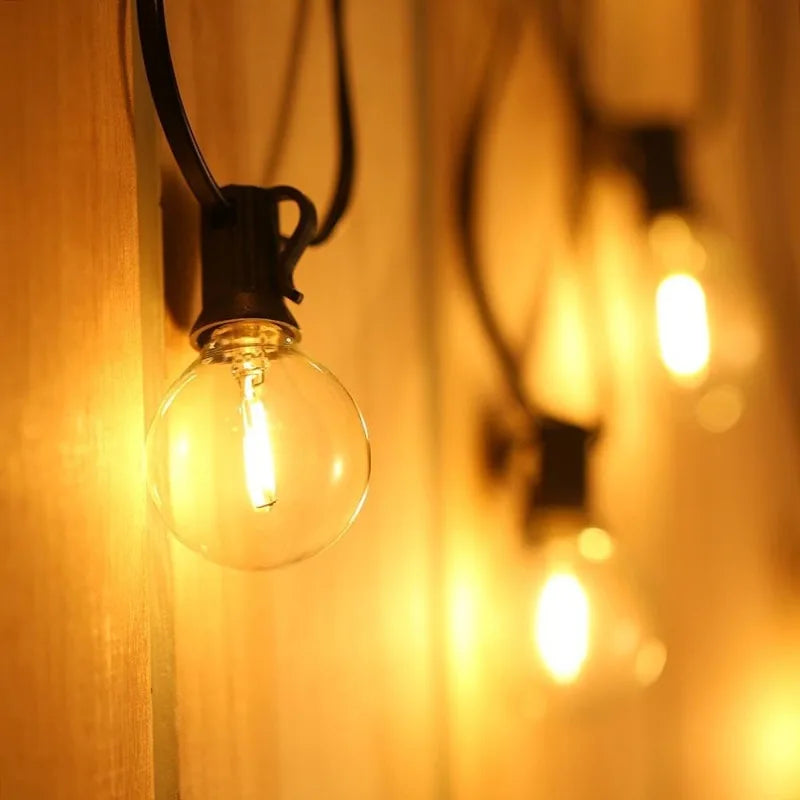 Outdoor LED Globe String Lights for Patio and Holiday Decor