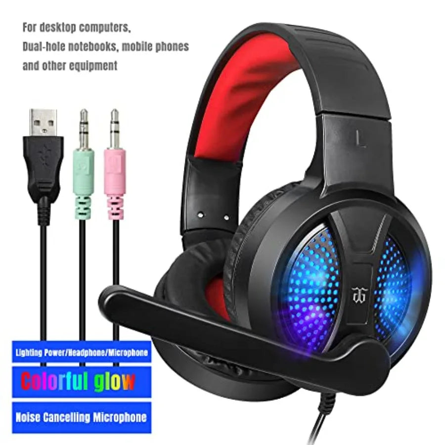 Gaming Keyboard and Mouse, Headphones, Mouse pad All in One Combo for PC Gamers and Xbox and PS4 Users