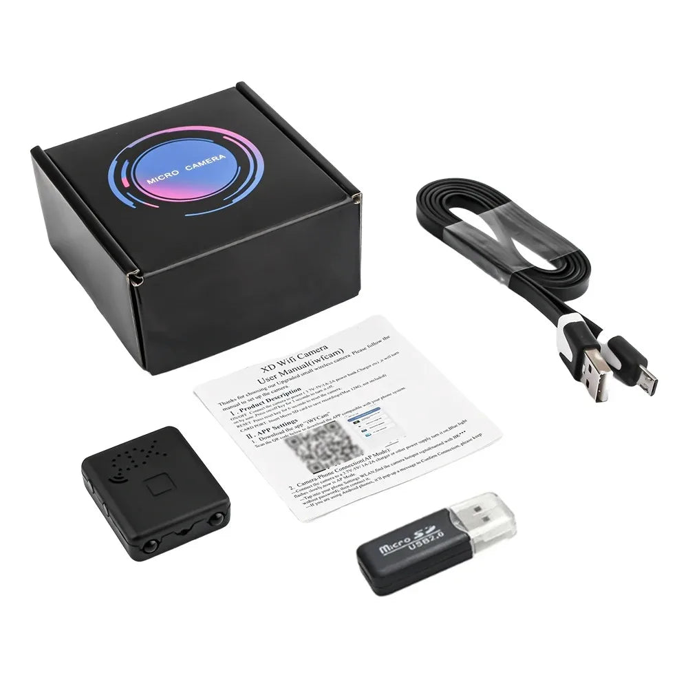 Mini WiFi Security Camera 1080P HD Wireless Video Recorder Night Vision Motion Detection Rechargeable Battery Remote Viewing For Home Office
