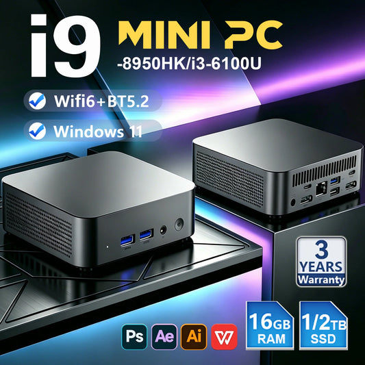 Windows 11 Pro Intel Core Gaming Mini PC Desktop Computer