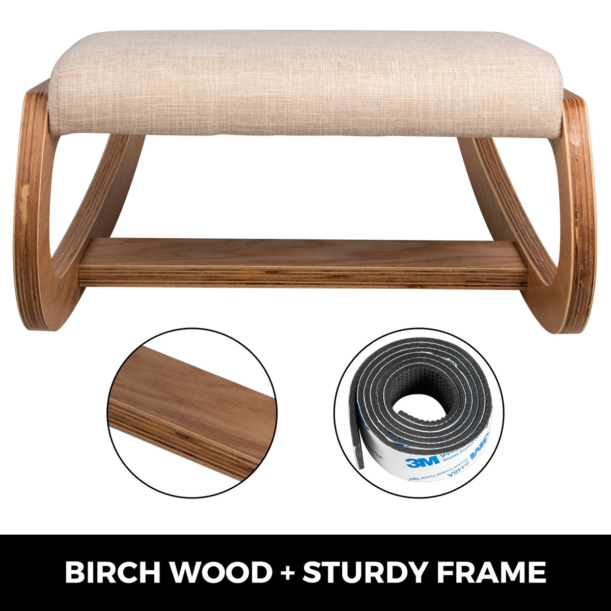 SucceBuy Ergonomic Kneeling Chair With Thick Cushion For Better Posture