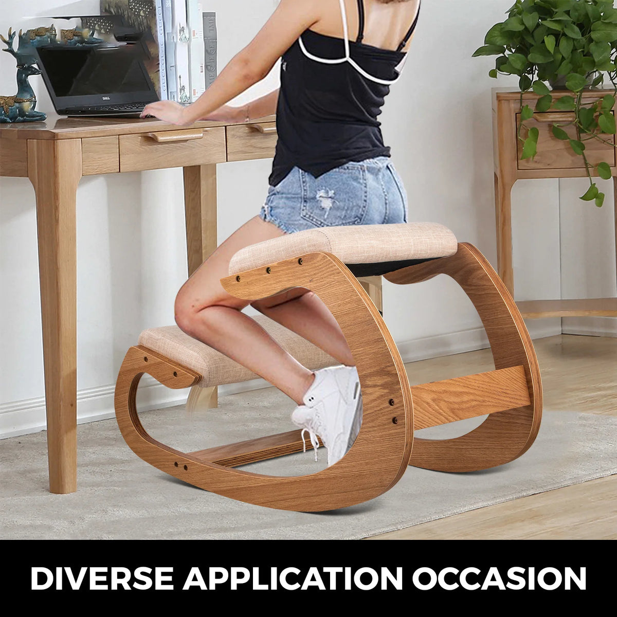 SucceBuy Ergonomic Kneeling Chair With Thick Cushion For Better Posture