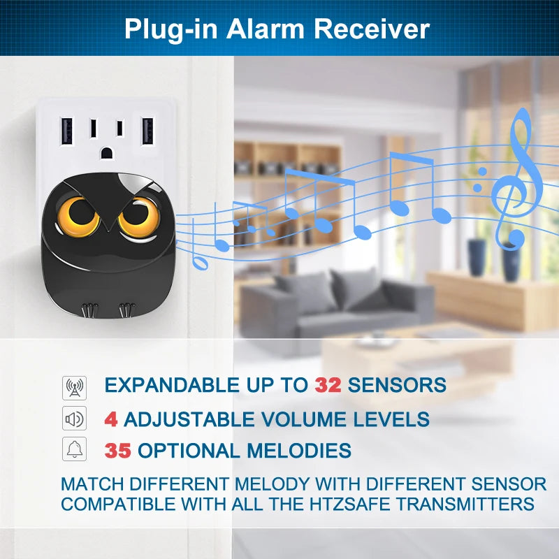 HTZSAFE Wireless Driveway Motion Sensor Security Alarm System
