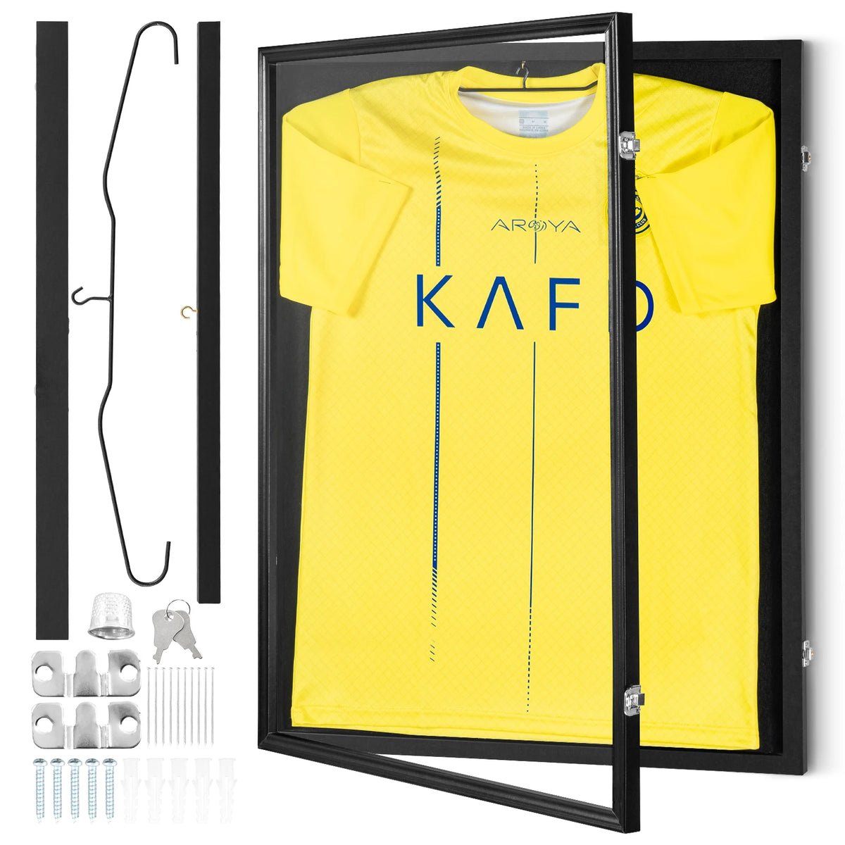 SucceBuy Lockable Jersey Sports Card Display Frame With UV Protection