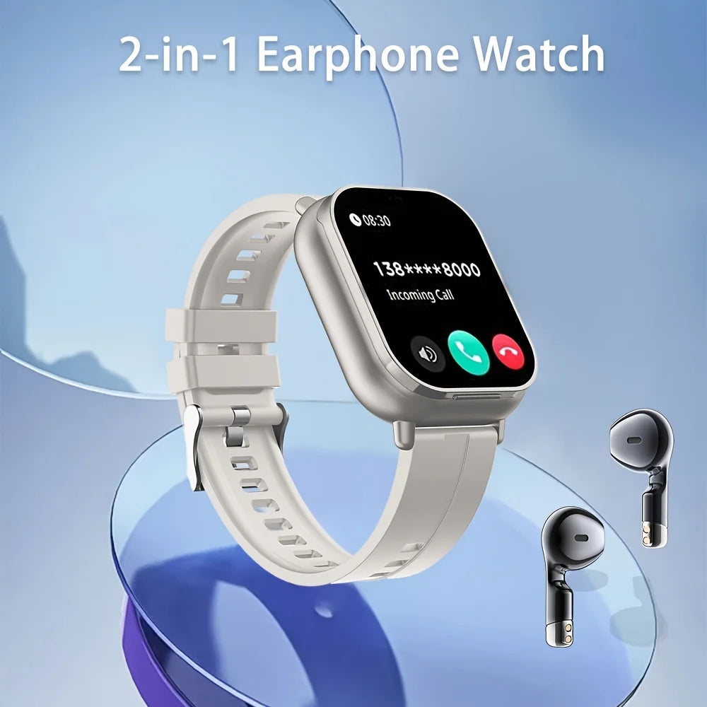 2-In-1 Smartwatch With Wireless Earbuds And Calling Features
