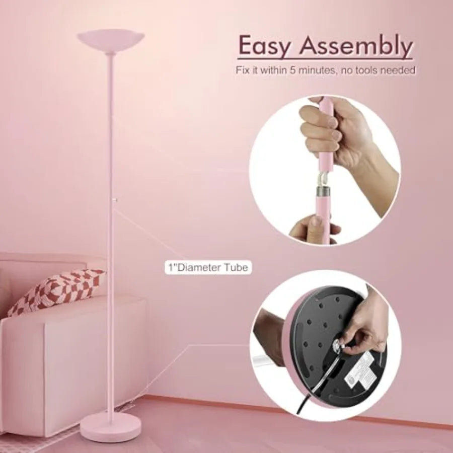 30W LED Torchiere Floor Lamp With Stepless Dimming Control