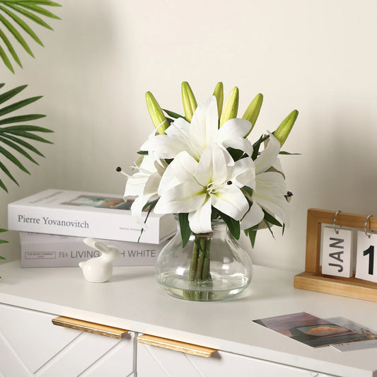Artificial Silk Tiger Lilies for Home and Wedding Decor
