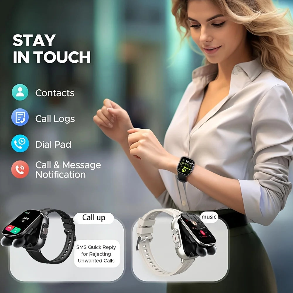 2-In-1 Smartwatch With Wireless Earbuds And Calling Features