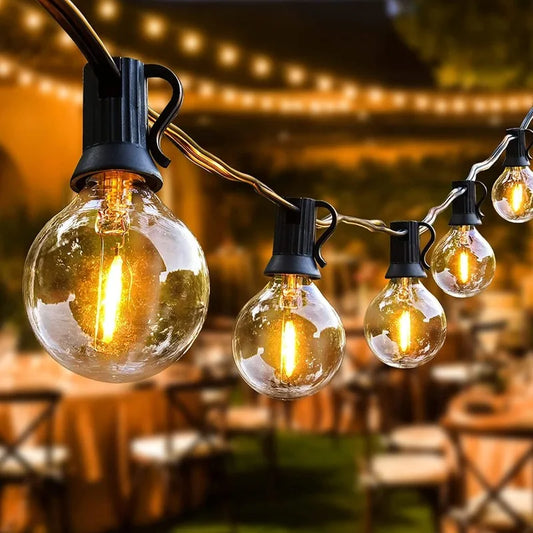 Outdoor LED Globe String Lights for Patio and Holiday Decor