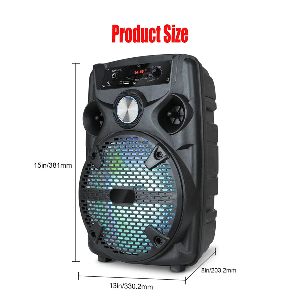 CURUK Bluetooth Party Speaker With Karaoke Mic And RGB Lights