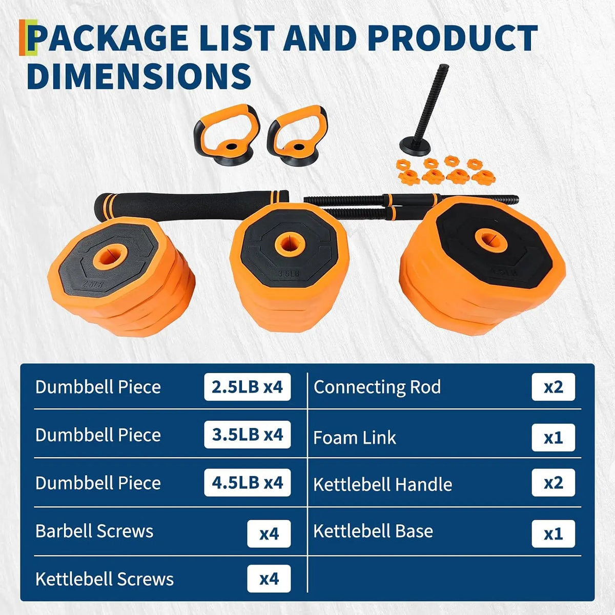 Adjustable 4 in 1 Dumbbell Set for Home Strength Training