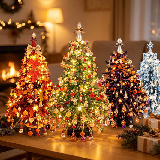 RODEWILL DIY Beaded Christmas Tree Craft Kit With Ornament Charms