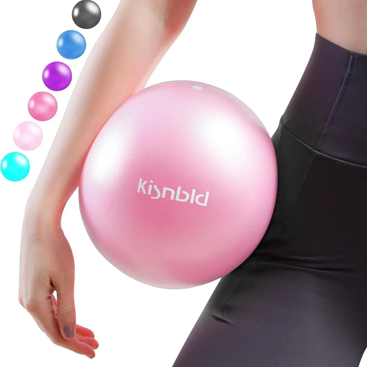 Kisnbld Mini Pilates Ball for Yoga Fitness and Core Workouts