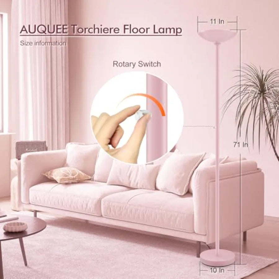 30W LED Torchiere Floor Lamp With Stepless Dimming Control