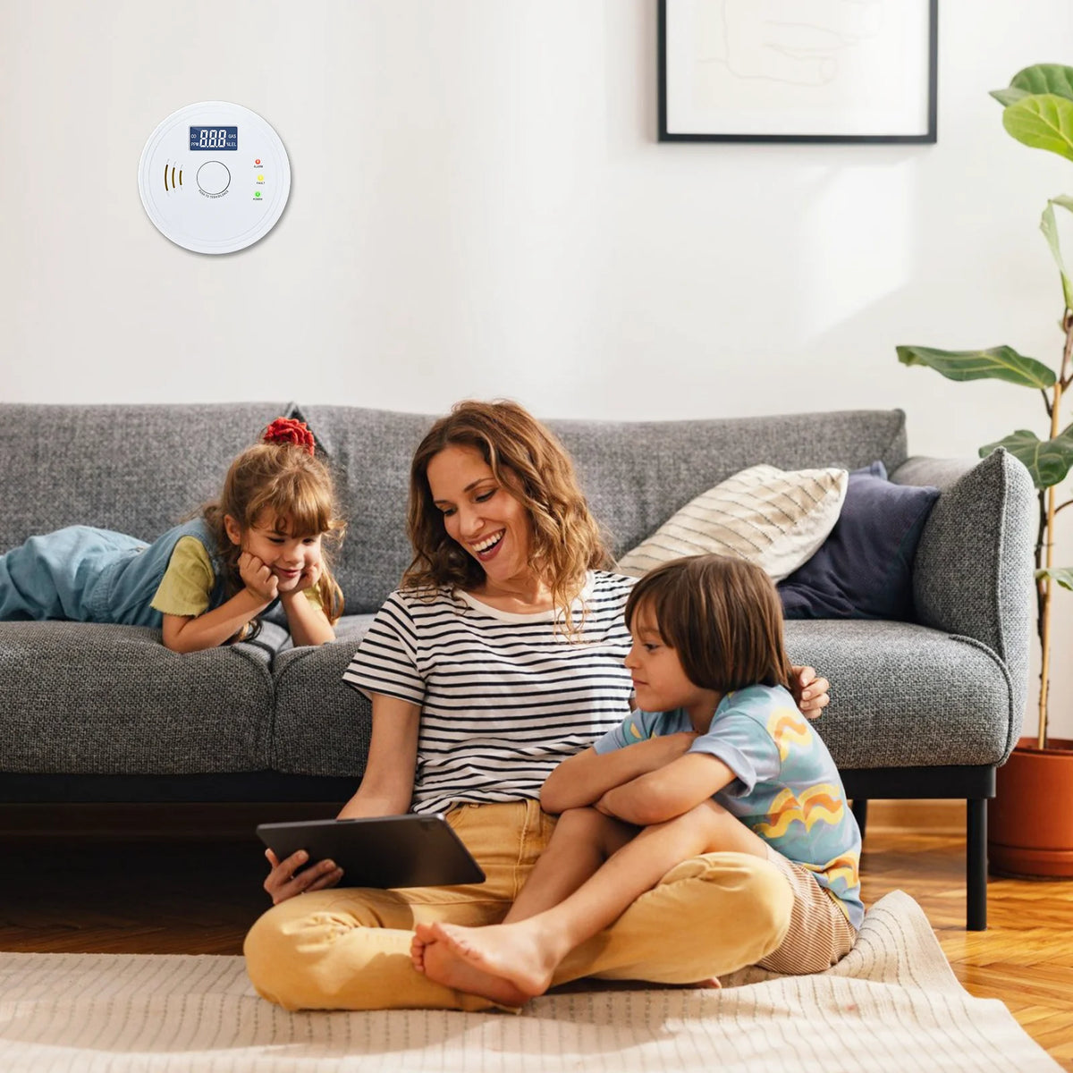 Smoke Detector and Carbon Monoxide Detector Combo with LED Indicators, 2 in 1 CO & Smoke Alarm, Battery Operated Smoke and Carbon Monoxide detectors 3-Pack