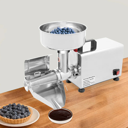 110V 370W  Electric Tomato Strainer Commercial Grade Tomato Milling Machine Stainless Steel Tomato Press and Sauce Maker with Pure Copper Motor ,50 Kg/H