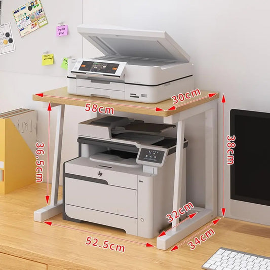 Garvee 2 Tier Printer Stand for Desk with Storage Multi-Purpose Storage Riser Small Office Organizer Shelf for Home/Office Space-Saving Desktop Organizer Small Space