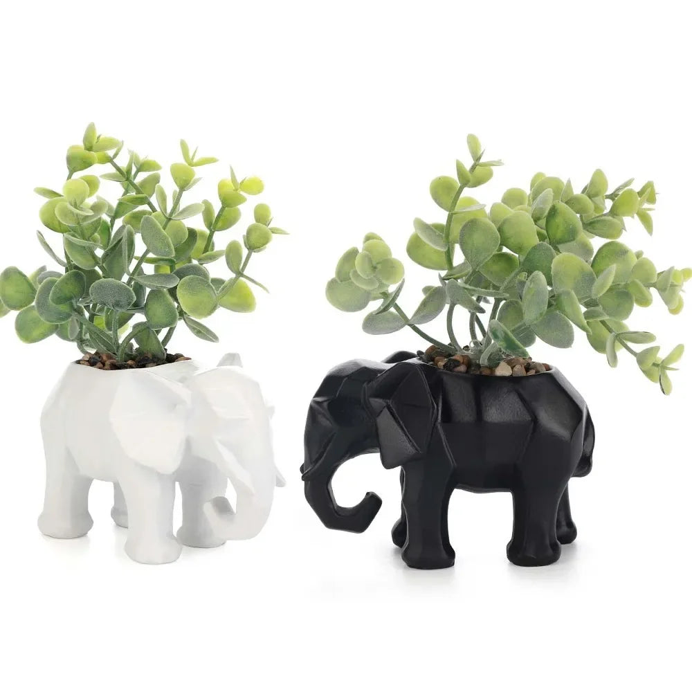 2Pack Artificial Plants with Pot Small Mini Plants Artificial Decoration Artificial Potted Plants Small Mini Plants Artificial Set Plants for Home Decor with Pot Artificial Eucalyptus Potted Plant Mini Artificial Potted Plant