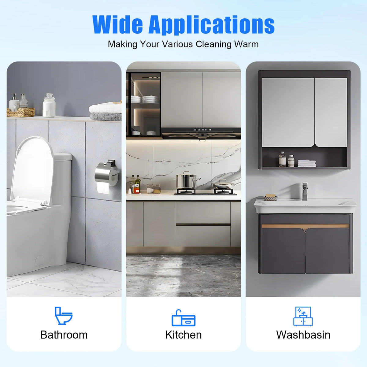 Electric Water Heater - 110 Volt 1500W 2.11Gallon Instant Hot Under Sink for Kitchen Washing Faucet（IPX4 Maximum Temperature 149℉）, White