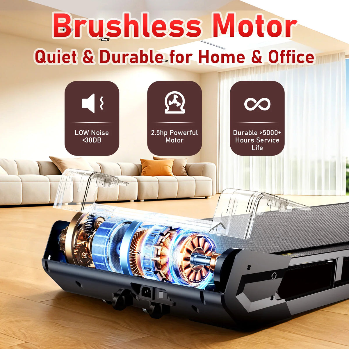 AKLUER Under Desk Vibration Walking Pad With Remote Control