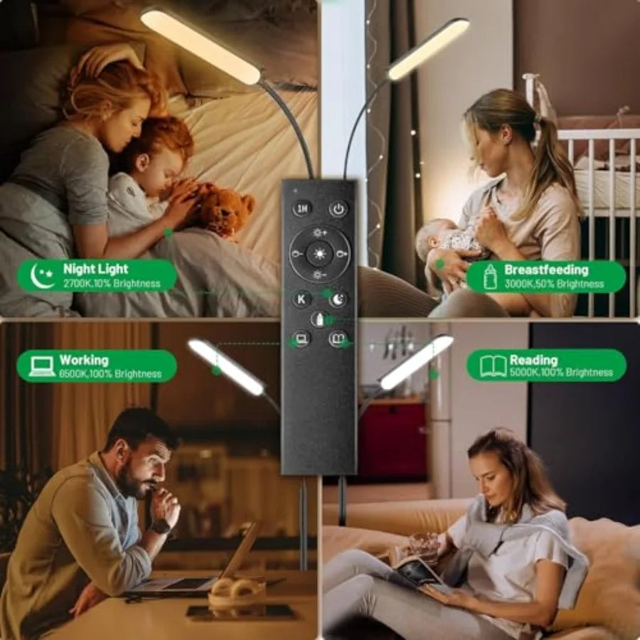Dimmable LED Floor Lamp With Remote and Touch Controls