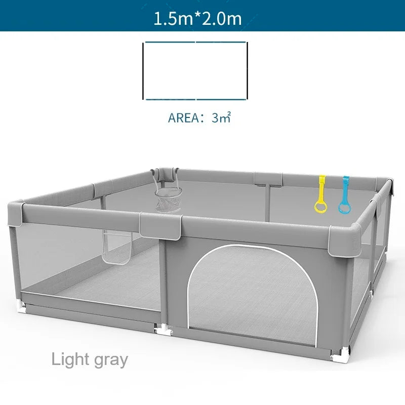 IMBABY Baby Playpen Safety Fence With Pull Ring Ball Pit