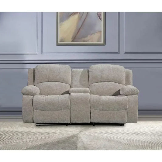 Reclining Sofa Set with Drop Down Table and Cupholder
