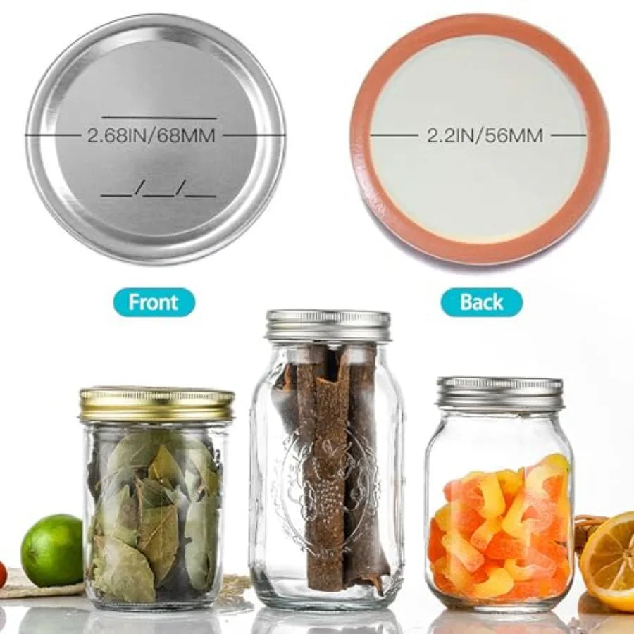 Airtight Leakproof Canning Jar Lids for Ball and Kerr Jars