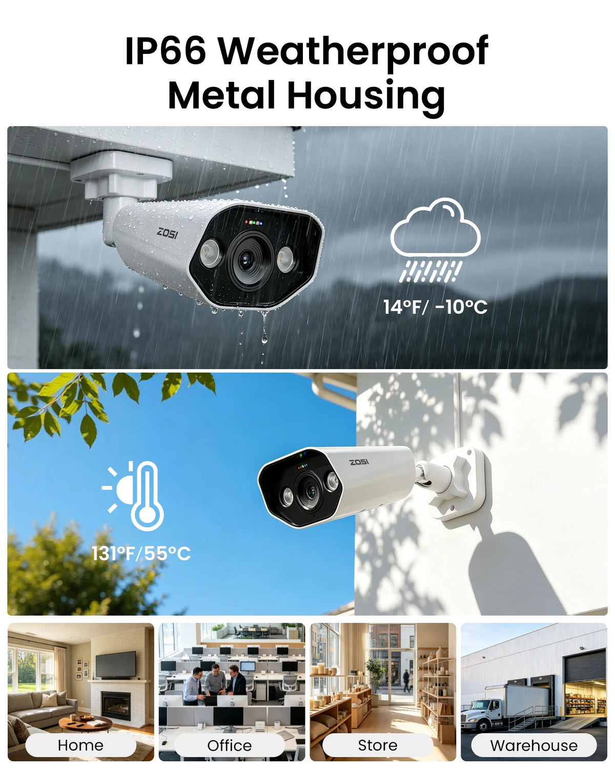 ZOSI 16CH 4K PoE CCTV Security Camera Full System 16 Port 32CH Dual-Disk NVR 2-Way Audio 8MP Outdoor Home Business Video Surveillance Kit
